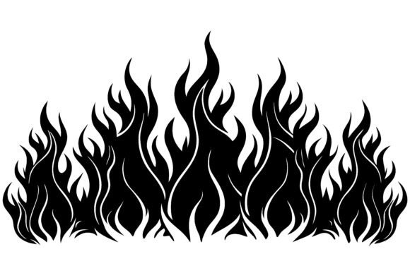Download Black Flames Silhouette - Silhouette Collection