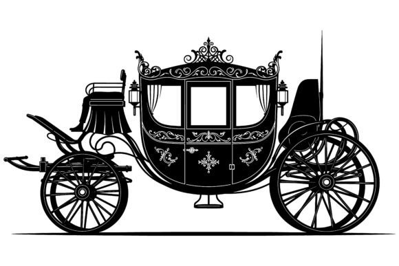 Download Ornate Royal Carriage Silhouette - Silhouette Collection