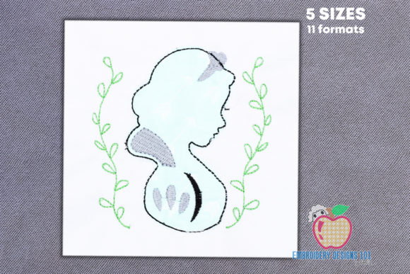 Download Snow Princess Silhouette Stitch Applique - Silhouette Collection