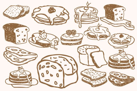 Download Set of Bread and Pancake Collection - Pancake Collection