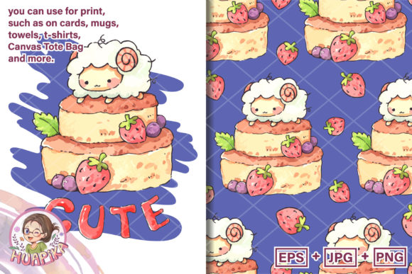 Download Little Lamb on a Fluffy Pancake Cartoon - Pancake Collection