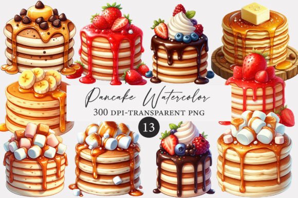 Download Pancake Watercolor Clipart - Pancake Collection