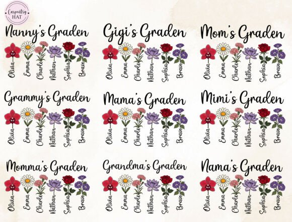 Download Personalized Grandma’s Garden PNG - Grandma Collection