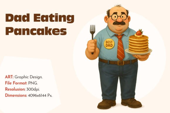 Download Pancake-Loving Dad Father's Day PNG - Pancake Collection