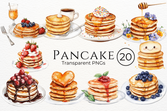 Download Pancake Watercolor Clipart - Pancake Collection