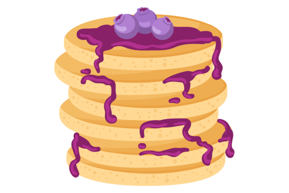 Download Blueberry Jam on Pancake Stack. Food Car - Pancake Collection