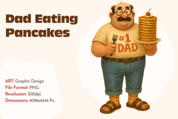 Download Pancake-Loving Dad Father's Day PNG - Pancake Collection