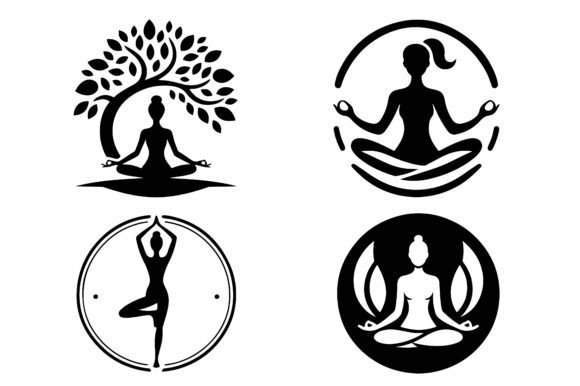 Download Yoga Icon Silhouette Vector Illustration - Silhouette Collection